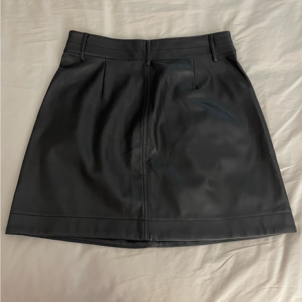 Madewell Vegan Leather A-Line Mini Skirt NWT - Picture 4 of 6